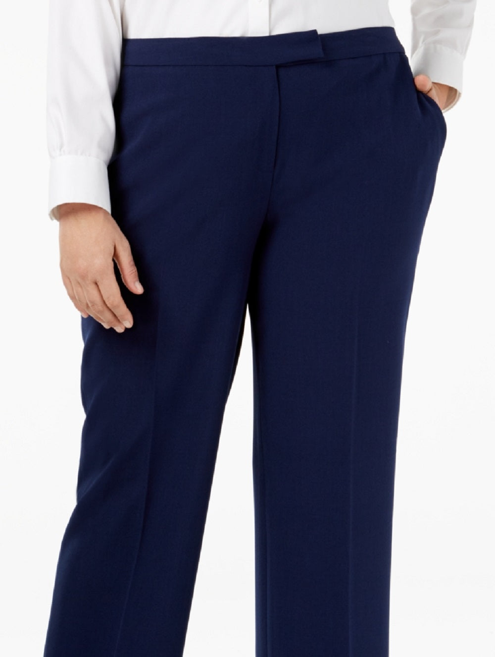 Kasper Women's Modern Dress Pants Blue Size 24W