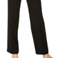 Kasper Women's Tab Waist Straight Fit Modern Dress Pants Black Size 16