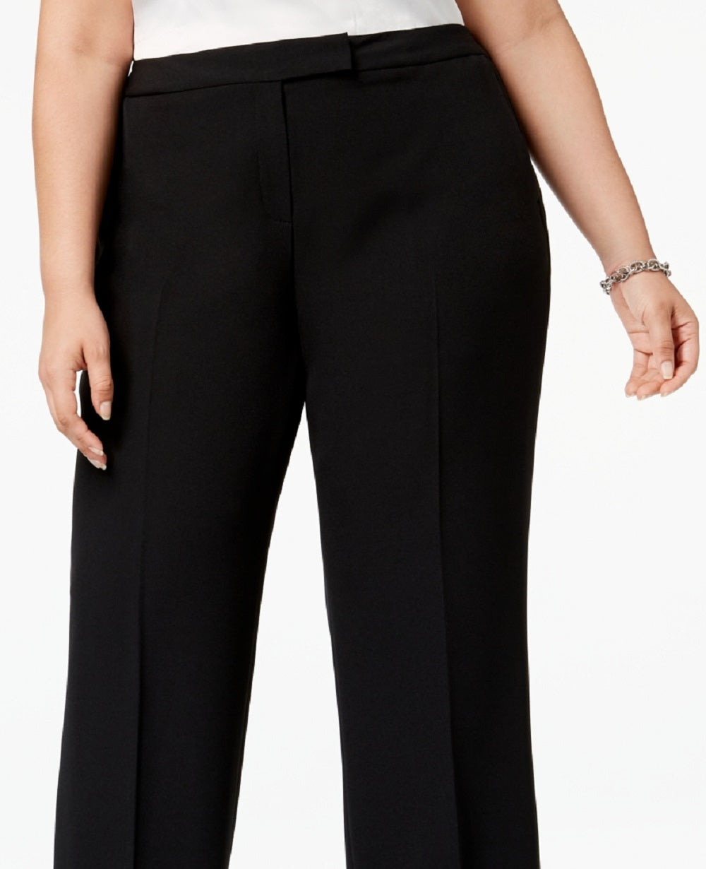 Kasper Women's Modern Dress Pants Black Size 16W