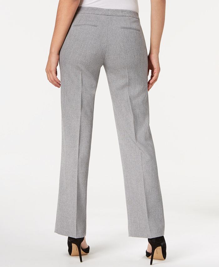 Kasper Women's Tab Waist Modern Dress Pants Gray Size 16