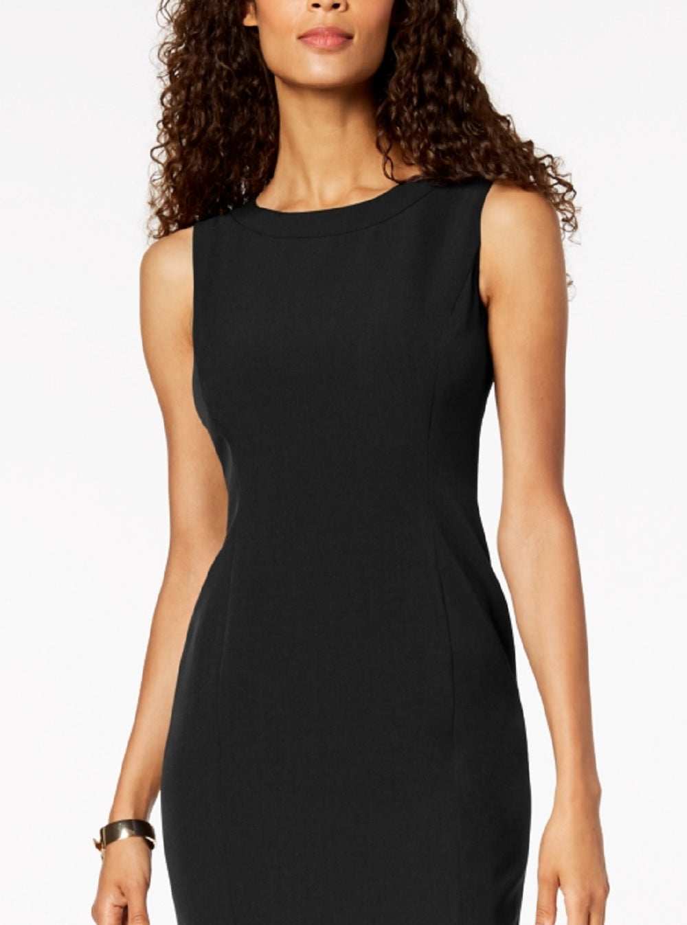 Kasper Women's Crew Neck Sheath Dress Black Size 14