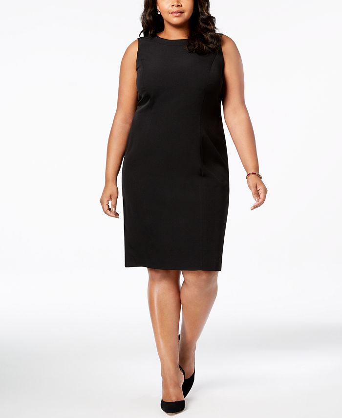 Kasper Women's Sleeveless Sheath Dress Black Size 16W