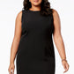 Kasper Women's Sleeveless Sheath Dress Black Size 16W