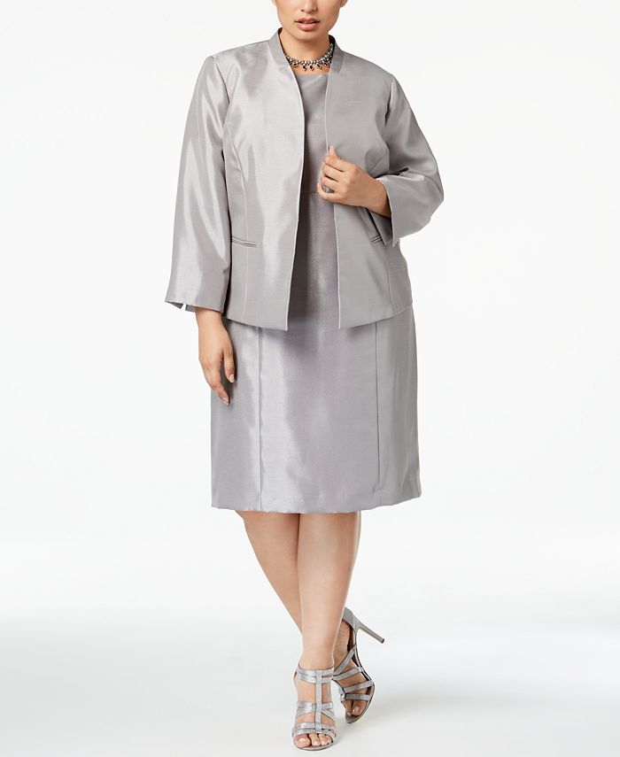 Le Suit Women's Flyaway Dress Suit Gray Petite Small