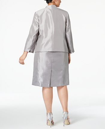 Le Suit Women's Flyaway Dress Suit Gray Petite Small