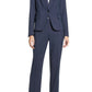 Anne Klein Women's Nested Bird's Eye Suit Blue Size 14