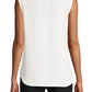 Anne Klein Women's Scoop Neck Sleeveless Blouse White Size XX-Large