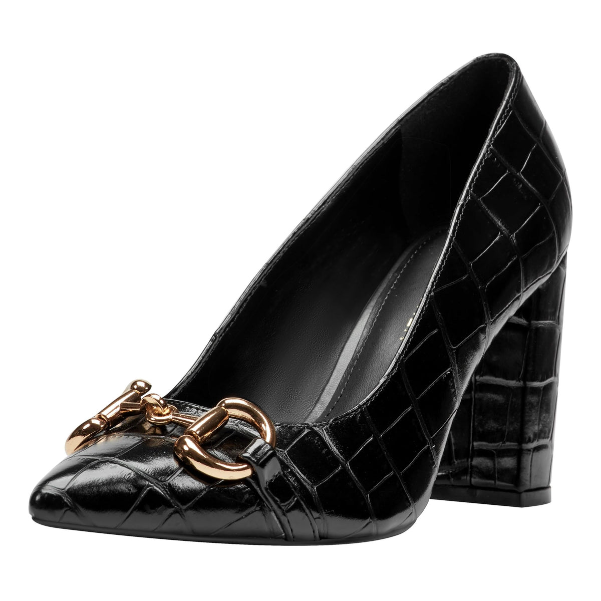 Marc Fisher Womens Gruff Pump Black Croco