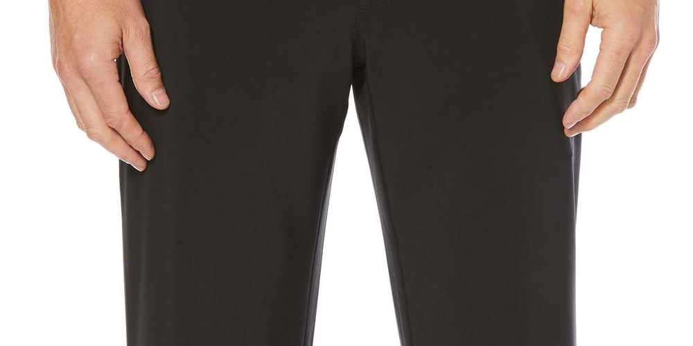 Ben Hogan Men's Solid Active Flex Waistband 4 Way Stretch Flat Front Golf Pant Black Size 36X30
