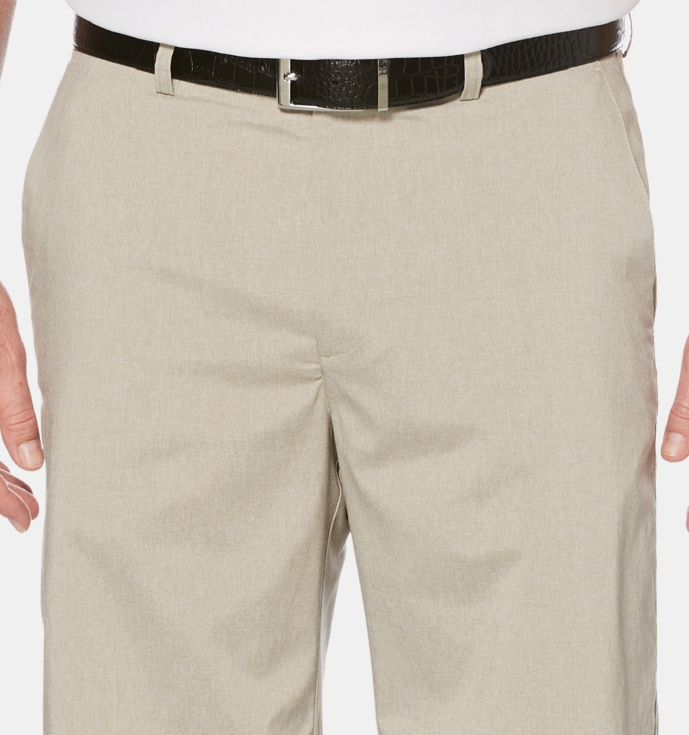 PGA Tour Men's Classic Fit Stretch Heather Performance Shorts Brown Size 40