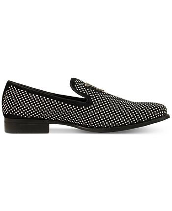 Stacy Adams Men's Swagger Studded Ornament Slip On Shoes Gray Size 8.5 M