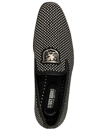 Stacy Adams Men's Swagger Studded Ornament Slip On Shoes Gray Size 8.5 M