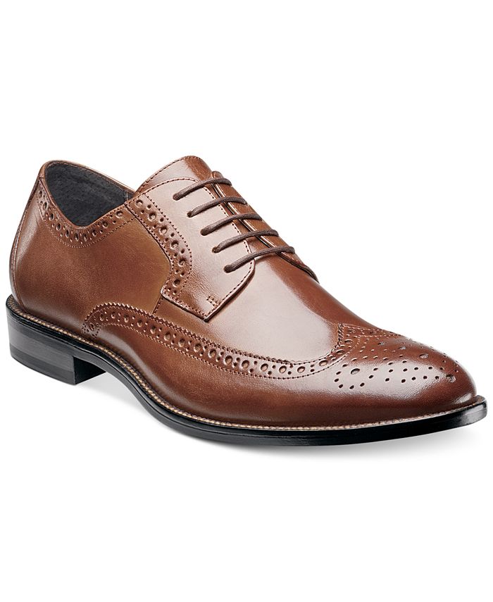 Stacy Adams Men's Garrison Wing Tip Oxford Shoes Brown Size 8.5 M