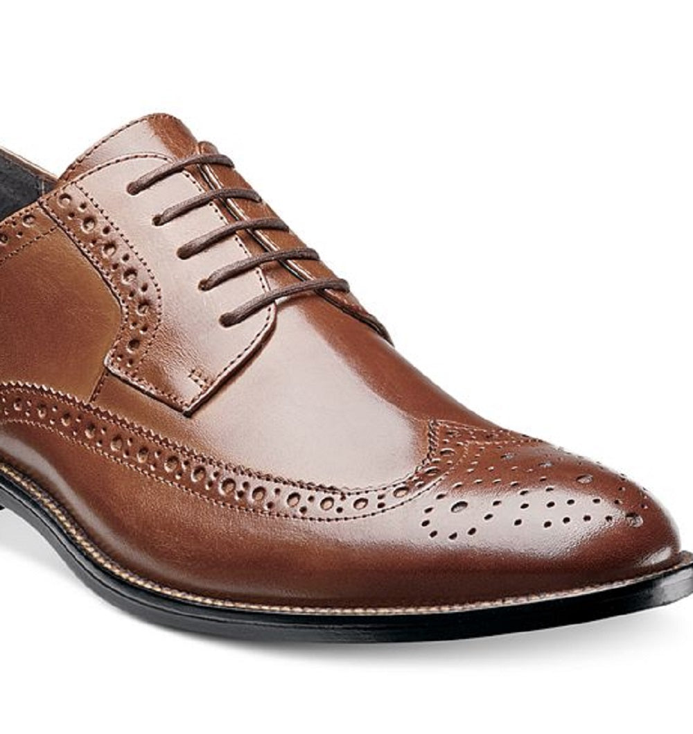 Stacy Adams Men's Garrison Wing Tip Oxford Shoes Brown Size 8.5 M