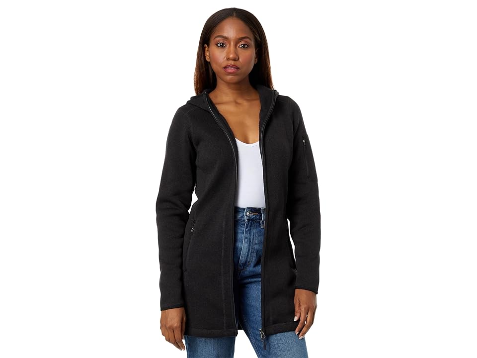 LL Bean Women's Sweater Fleece Coat - Classic Black