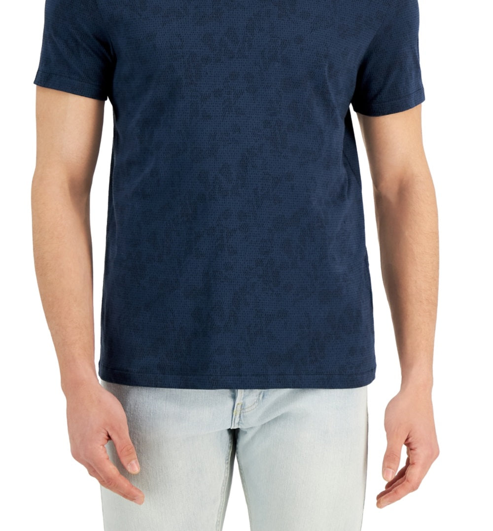 Calvin Klein Men's Logo Print Shirt Blue Size Medium