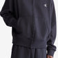 Calvin Klein Men's Relaxed Fit Archive Logo Fleece Bomber Jacket Black Size Large
