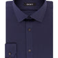 DKNY Men's Stretch Slim Fit Button Down Shirt Blue Size XL