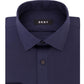 DKNY Men's Stretch Slim Fit Button Down Shirt Blue Size XL