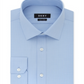 DKNY Men's Slim Fit Stretch Mini Check Dress Shirt Blue Size 16X34-35