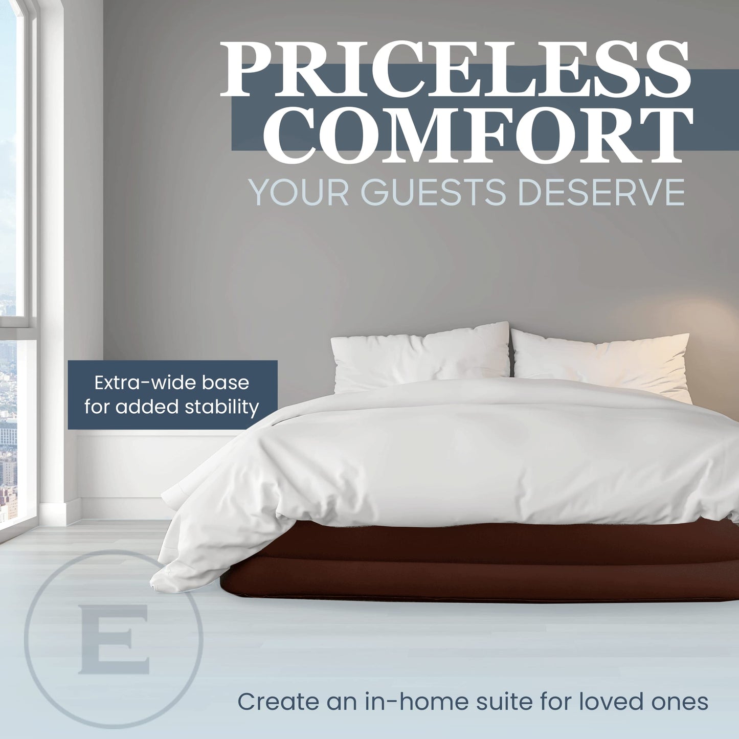 घर, यात्रा और कैंपिंग के लिए डबल हाई इनफ्लेटेबल बेड