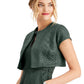 Natori Womens Quilted Crop Vest Green M