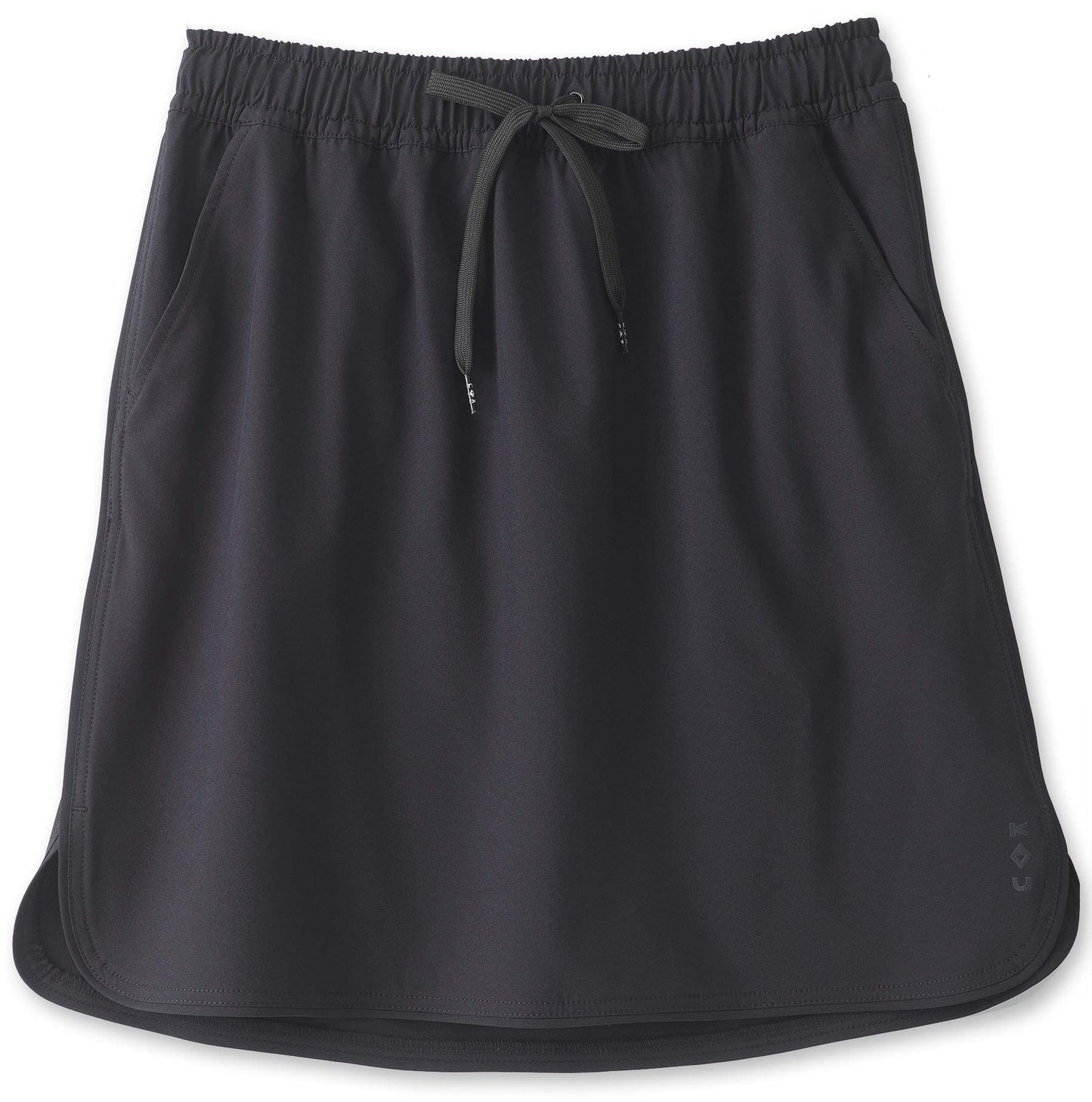 KAVU Ixtapa Knee-Length Skirt with Pockets - Black