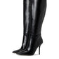 Jessica Simpson Womens Lovienn Pointed Toe Wide Calf Wide Calf Knee Boots Black 9.5