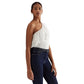 LAUREN Ralph Lauren Jersey One Shoulder Top (White) Women's Clothing