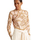 Lauren Ralph Lauren Womens Equestrian Print Crewneck Sweater Pale Pink Multi Medium