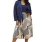 ELOQUII Women's Plus Size Pleated Midi Skirt - 14, Linear Curves