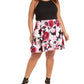 Speechless Womens Plus Floral Fit & Flare Halter Dress Black 18