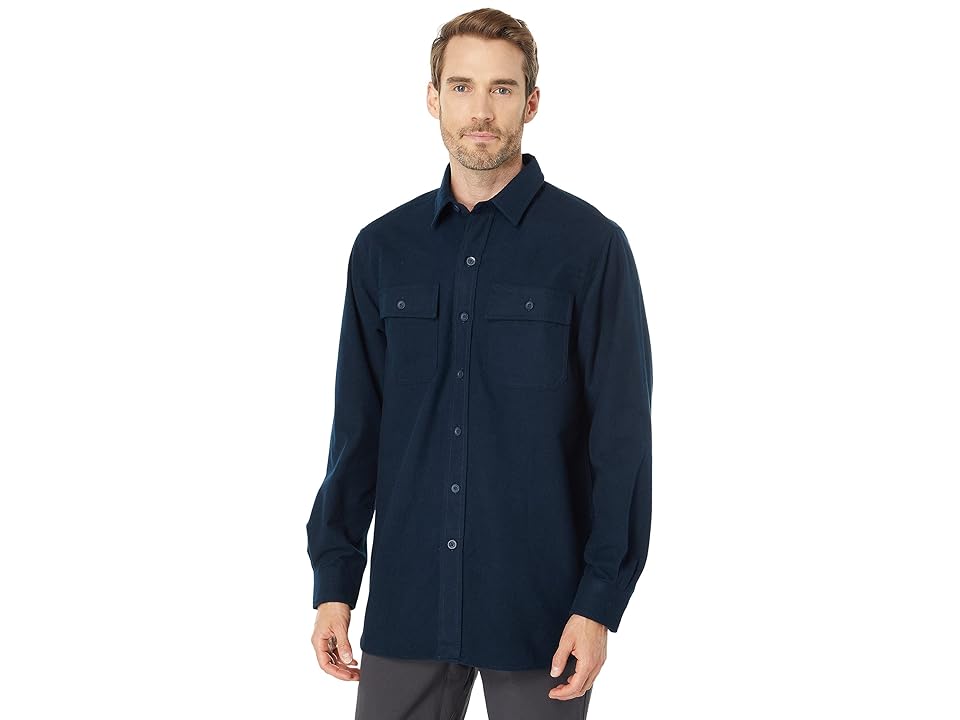 LLBean Men's Navy Chamois Cotton Flannel Shirt