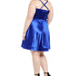 Teeze Me Womens Juniors Plus Satin Party Dress Blue 20