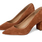 Lauren Ralph Lauren Womens Lanette Suede Block Heel Pumps Tan Size 6