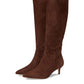 Lauren Ralph Lauren Womens McKay Suede Tall Boots Heel Dark Hickory Size 6