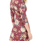 Be Bop Womens Floral Metallic Fit & Flare Dress Pink M