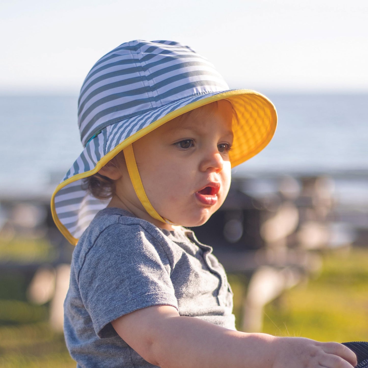 Infant SunSprout Hat - Blue Grass Mat
