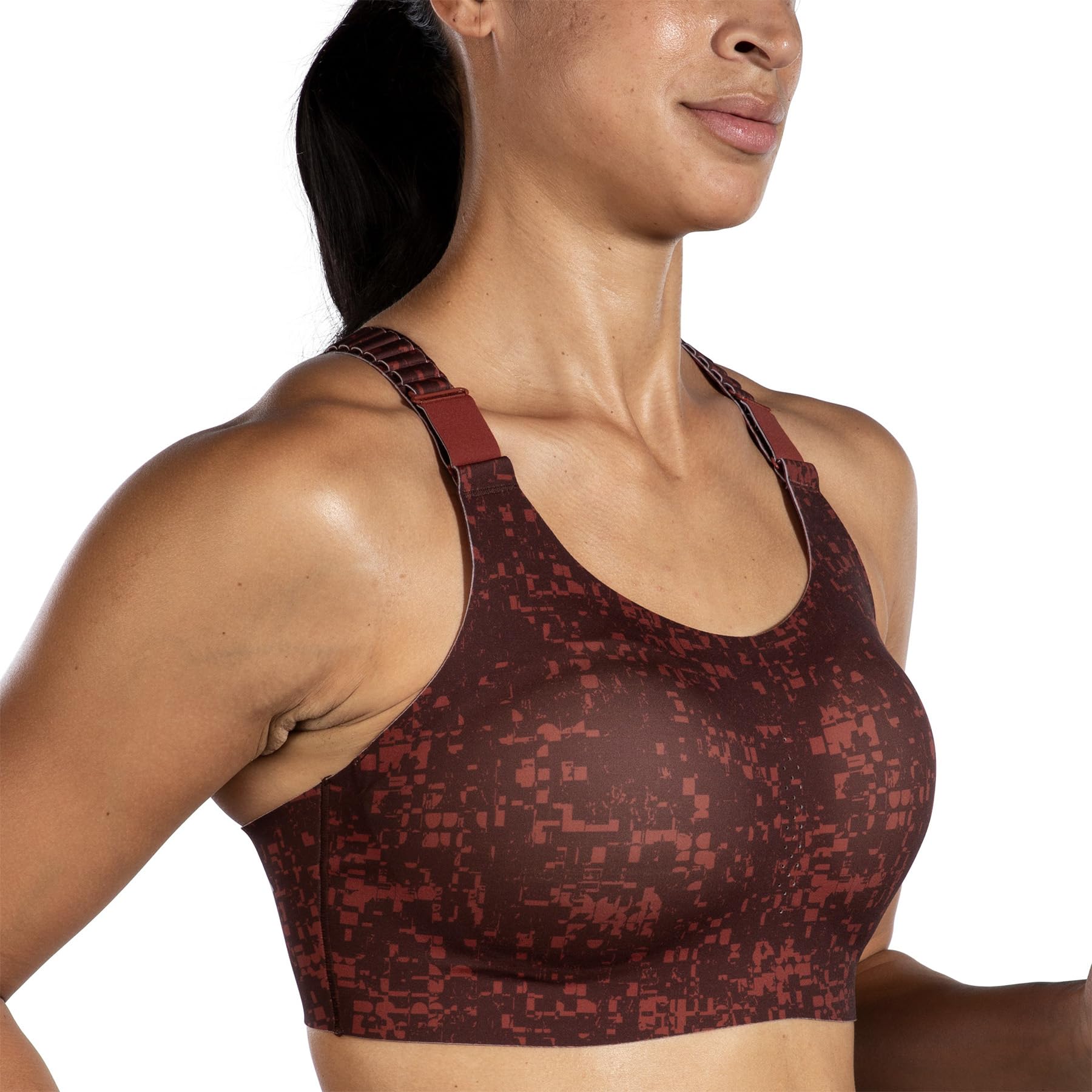 brooks-womens-high-impact-racerback-sports-bra-copper-glitch-print