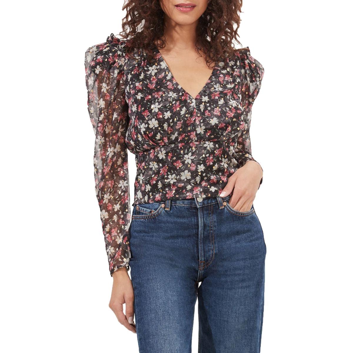 astr-the-label-womens-beverly-metallic-floral-print-blouse-black-s