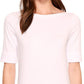 Lauren Ralph Lauren Stretch Cotton Boatneck Top White Large