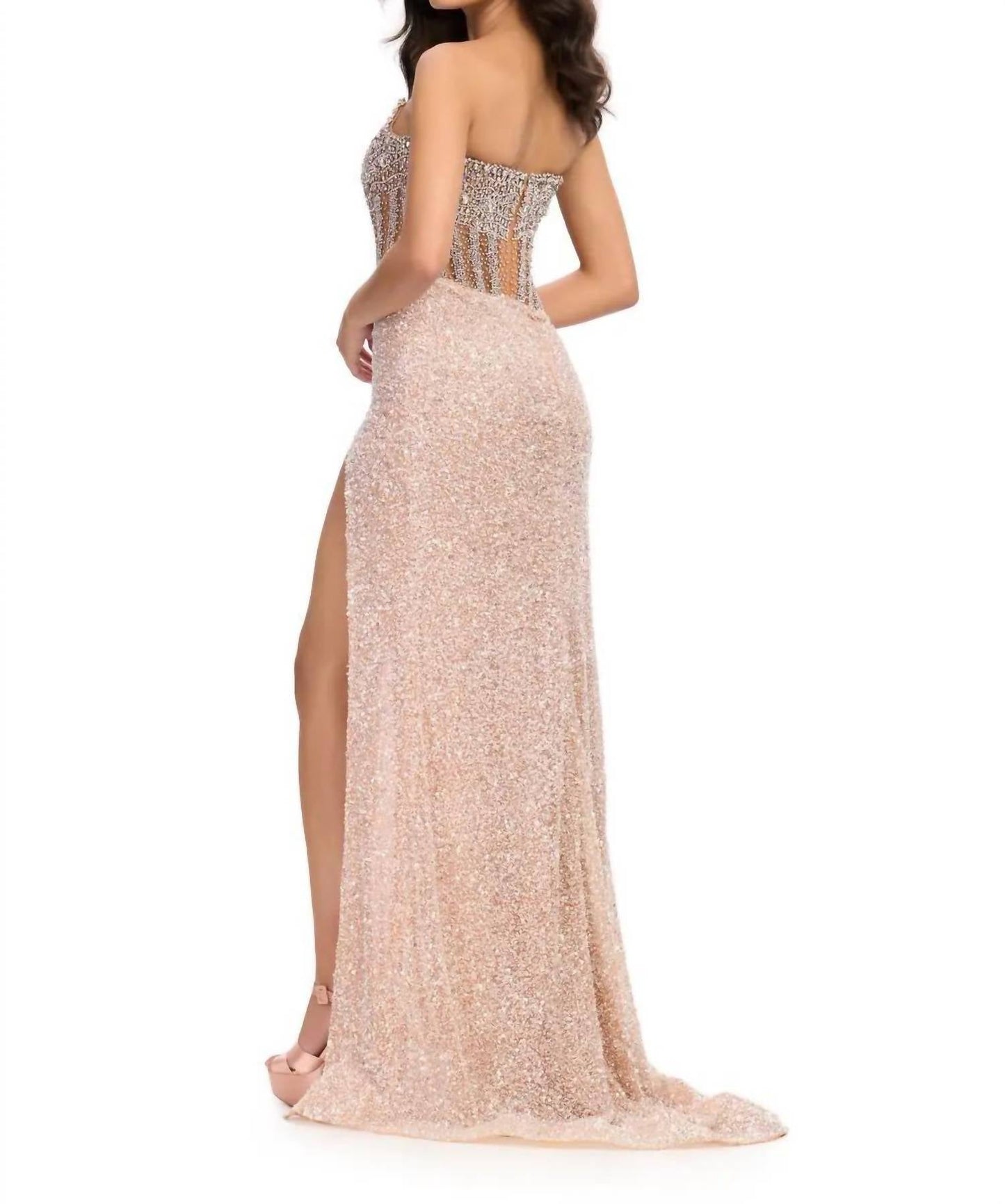 Ashleylauren - Dazzling Fully Hand Beaded Gown