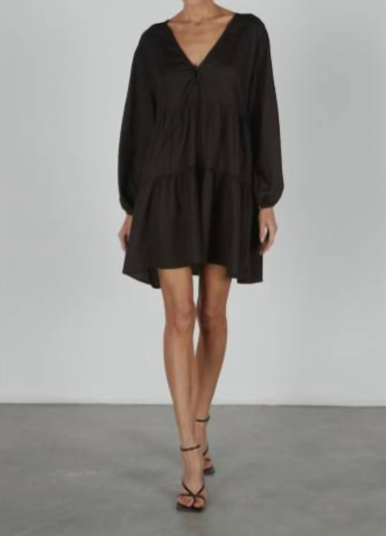 Enza Costa - Vee Neck Tiered Mini Dress