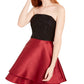Speechless Womens Juniors Floral Strapless Party Dress Red 5