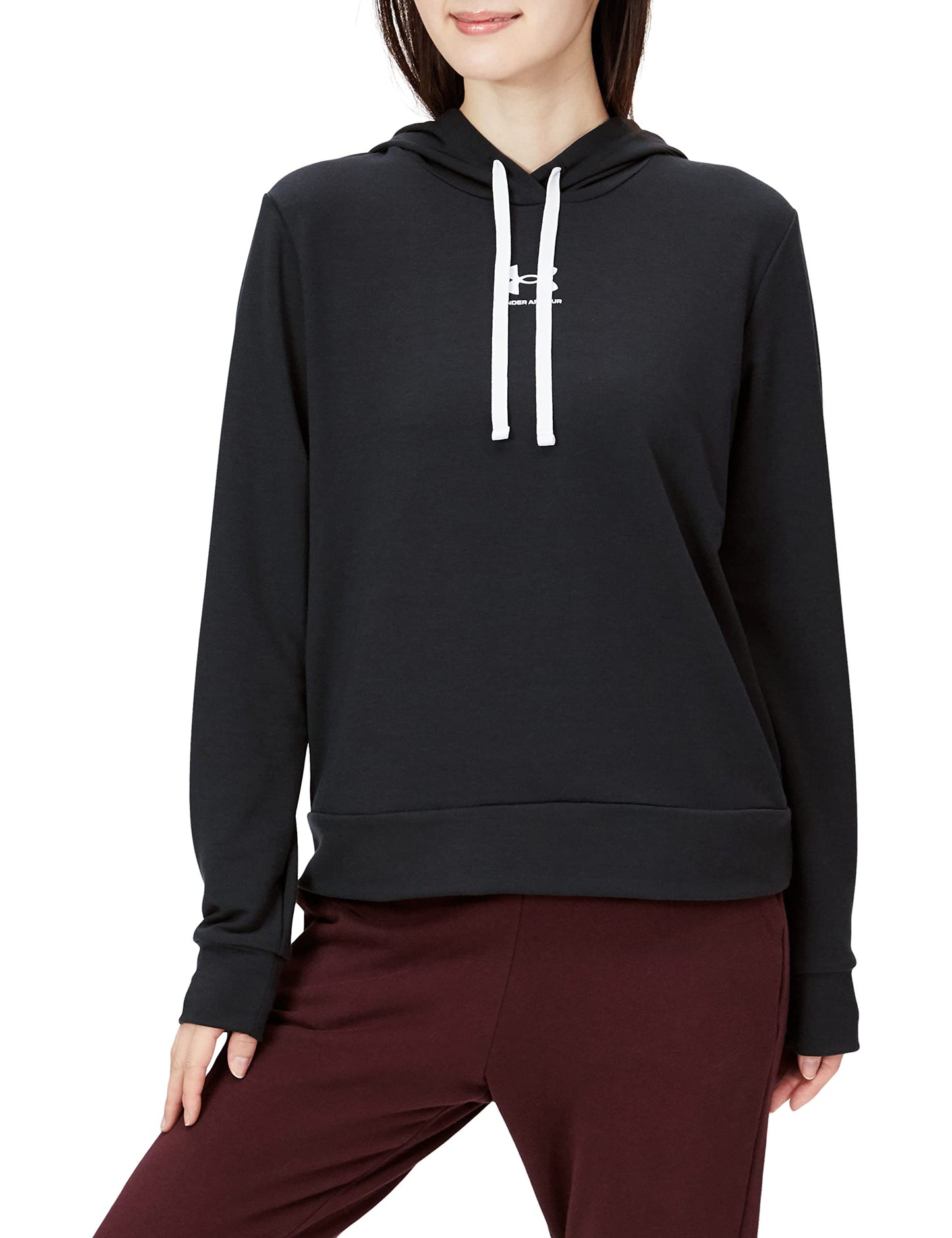 under-armour-womens-rival-terry-hoodie-black-white-large