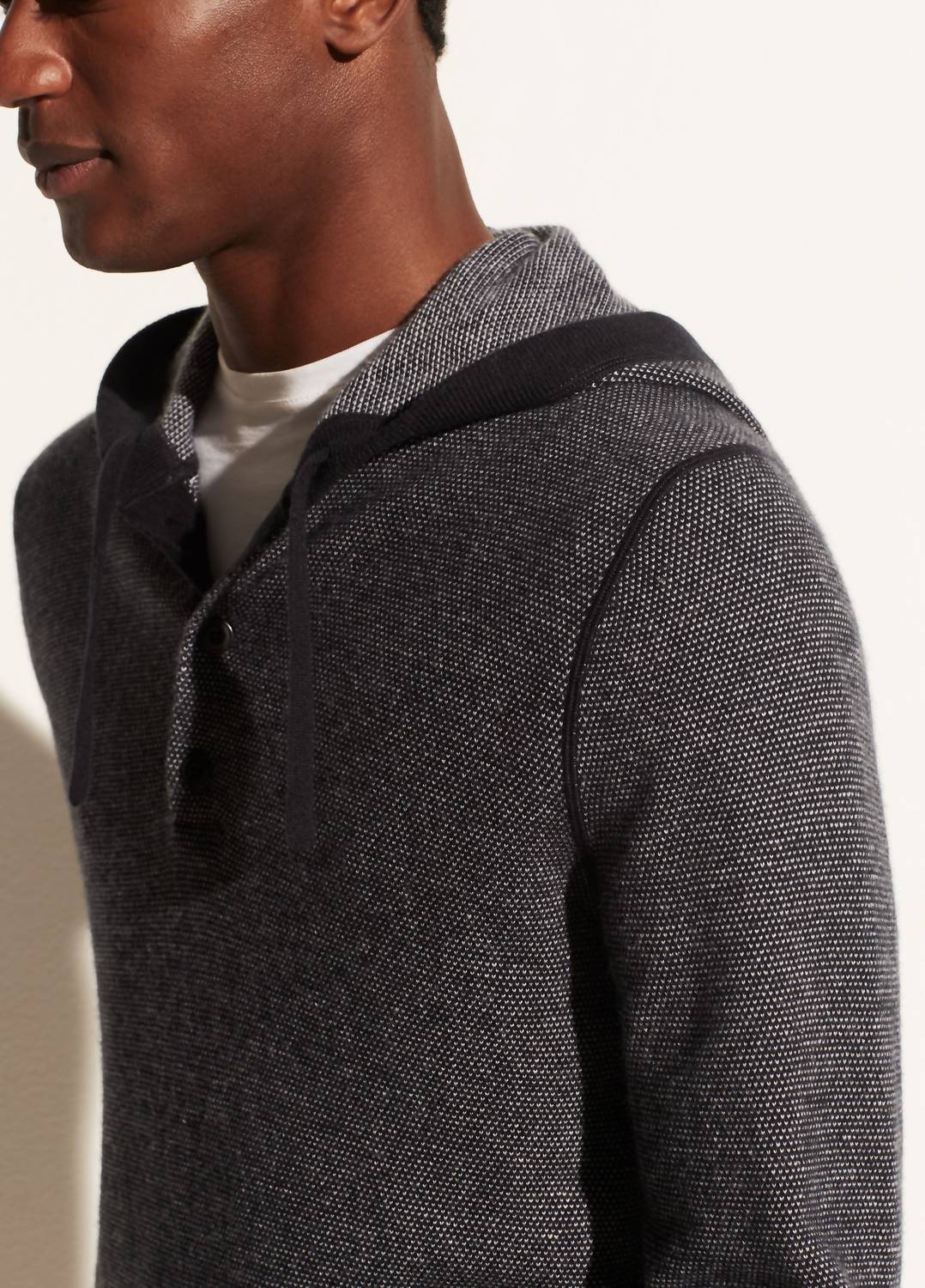 Vince - Birdseye Henley Hoodie