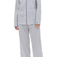 Petite Plume Women's French Ticking Twill Pajama Set, White/Navy, S