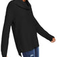 hippie-rose-womens-black-textured-ribbed-long-sleeve-cowl-neck-sweater-size-xs