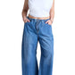 ELOQUII Women's Plus Size Drawstring Waist Lightweight Jean - 22, Medium Wash