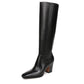 Franco Sarto Womens Jonie Black Leather Mid Calf Boots Size 6